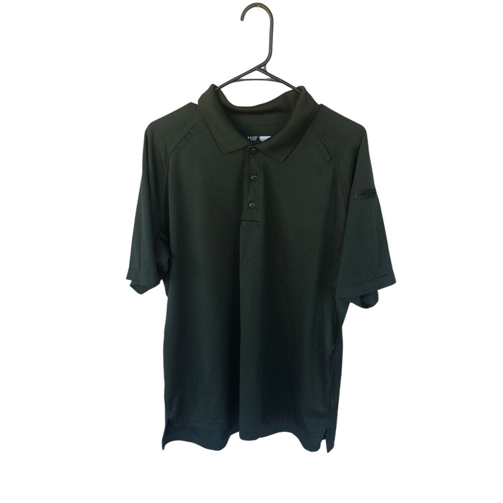 5.11 Tactical Polo Shirt Mens Green Large Performance 100% Polyester